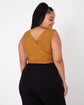 blusa elos sem mangas caramelo