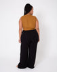 blusa elos sem mangas caramelo