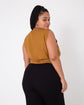 blusa elos sem mangas caramelo